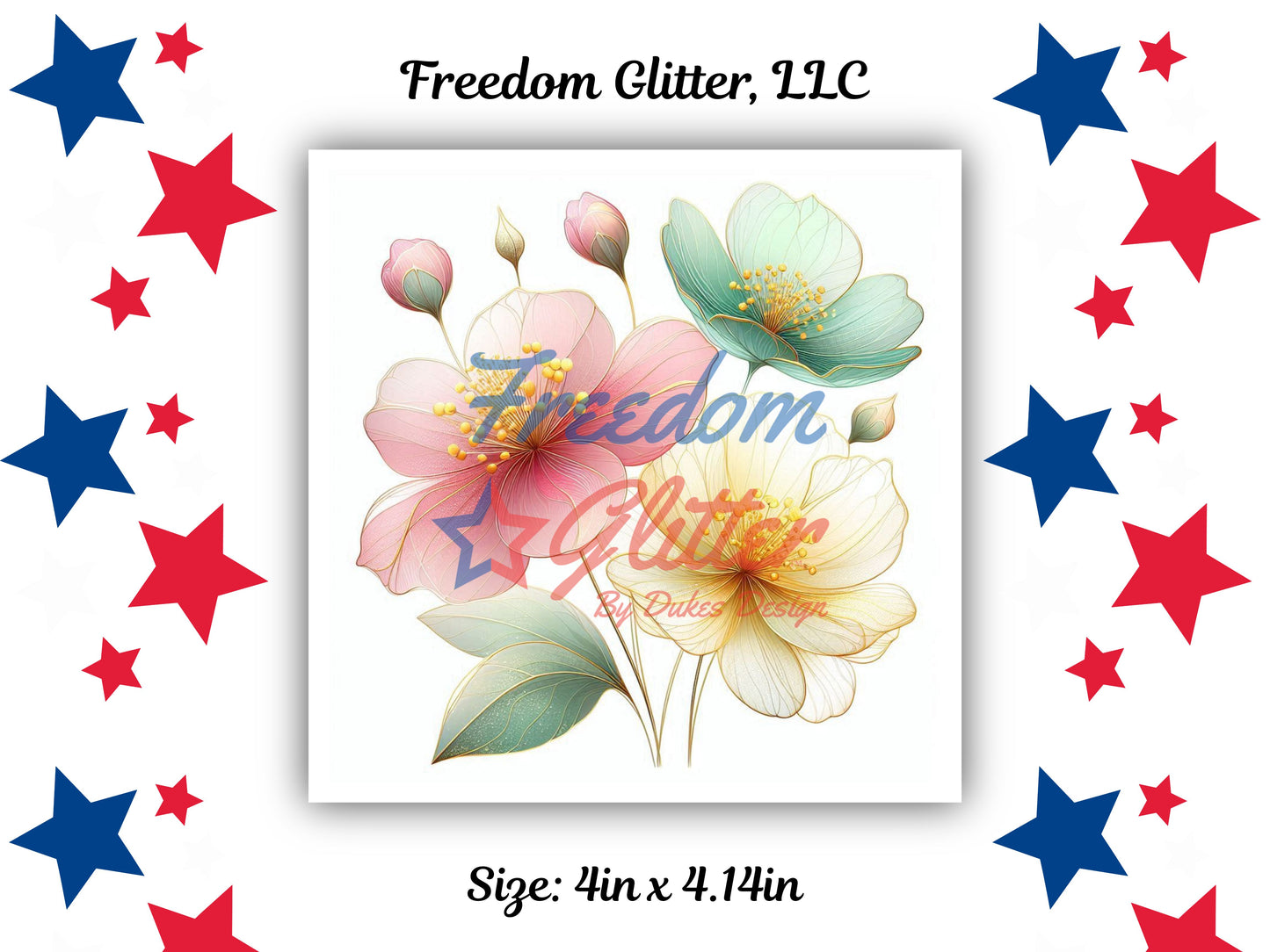 Watercolor Floral Series - Spring 7 Decal (UVDTF)