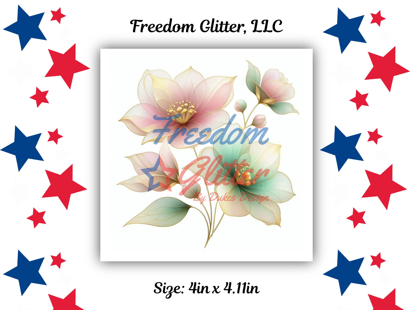 Watercolor Floral Series - Spring 9 Decal (UVDTF)