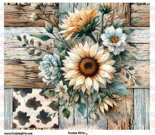 Western Rustic Floral (Printed Vinyl)