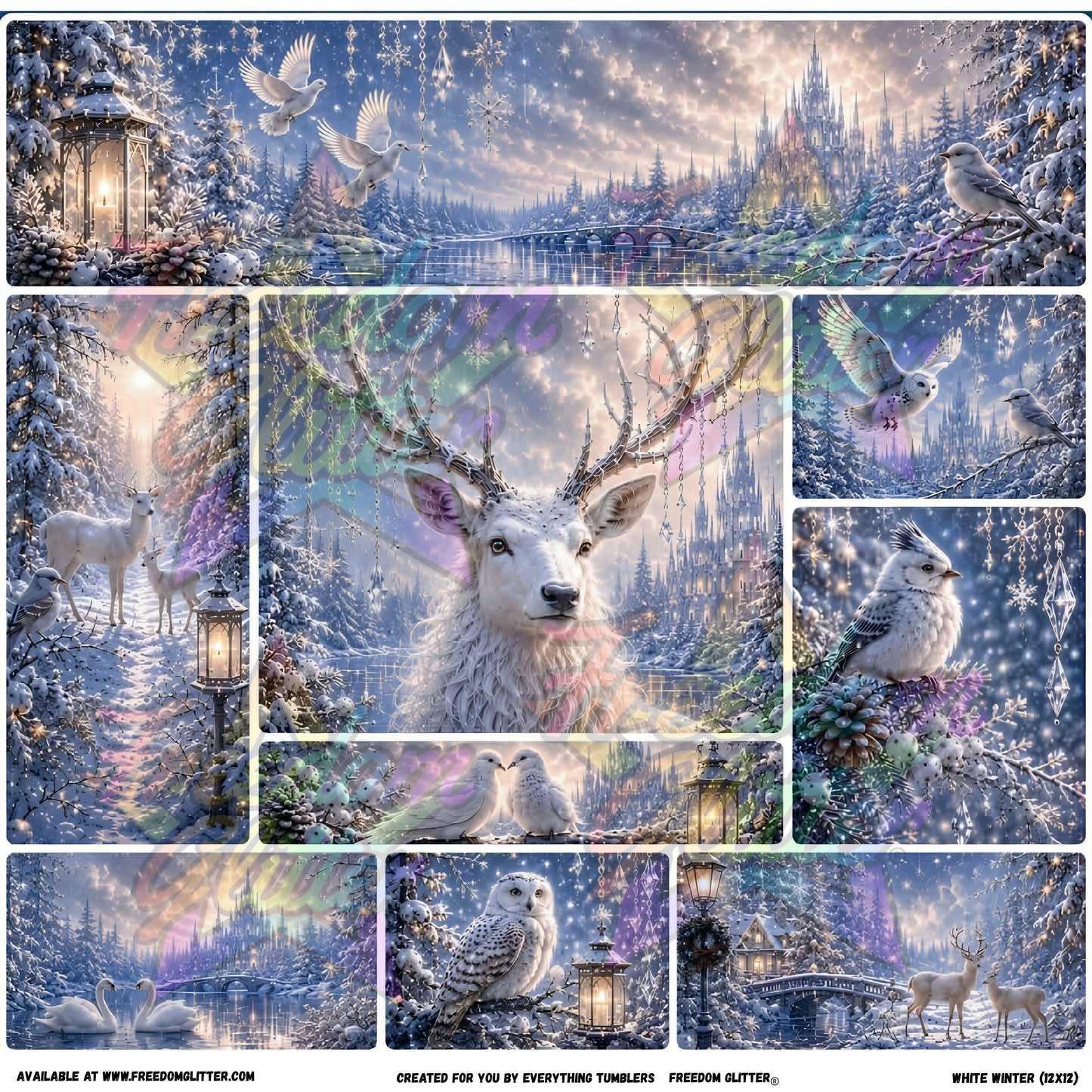 Mixed Image Sheet - White Winter (Printed Vinyl)
