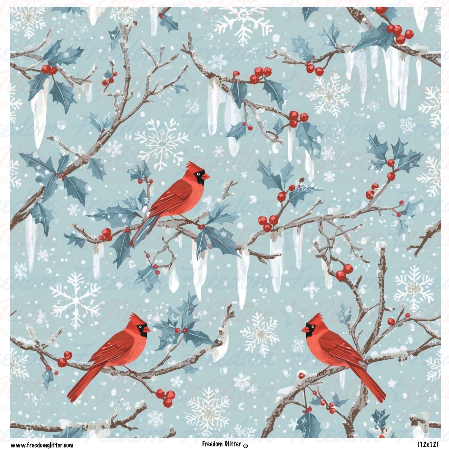 Winter Cardinals 2 (Printed Vinyl)