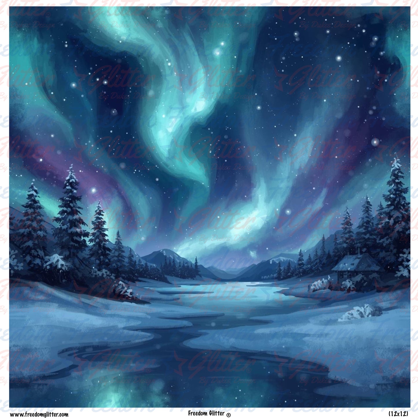 Winter Northern Lights 1 (Printed Vinyl)