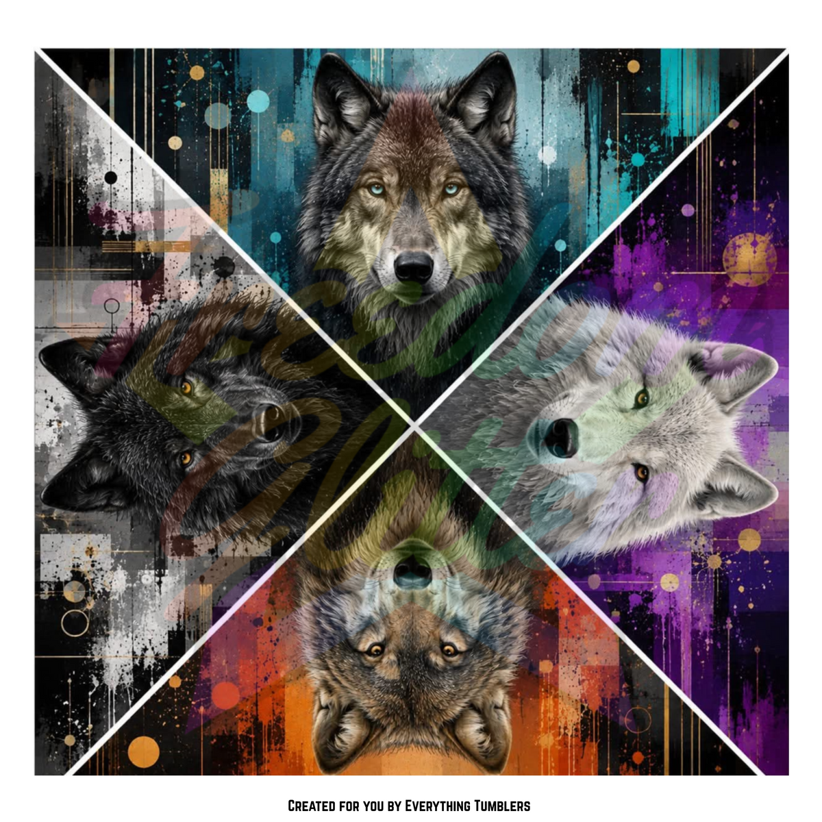 Wolf Triangles (Printed Vinyl)