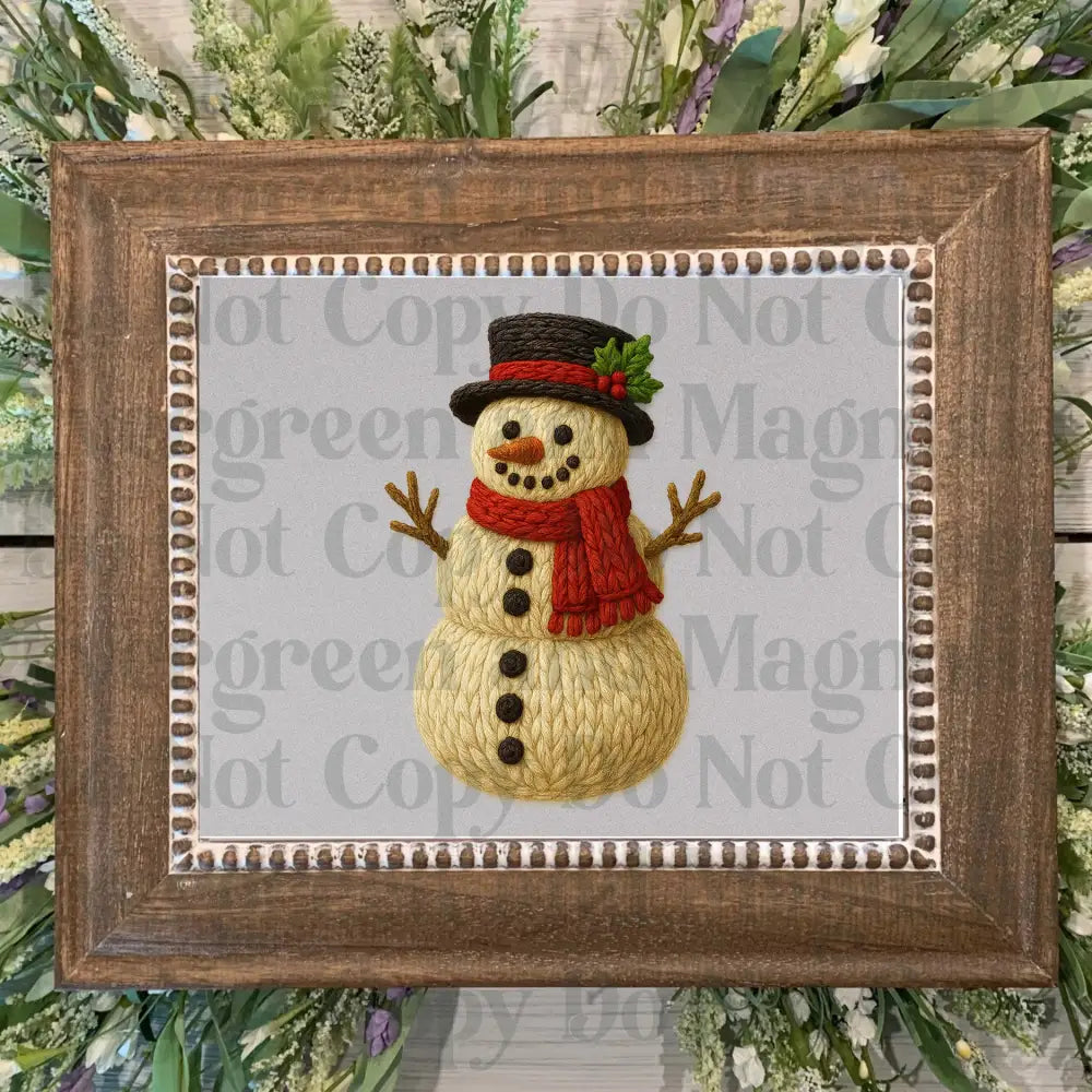 Yarn snowman