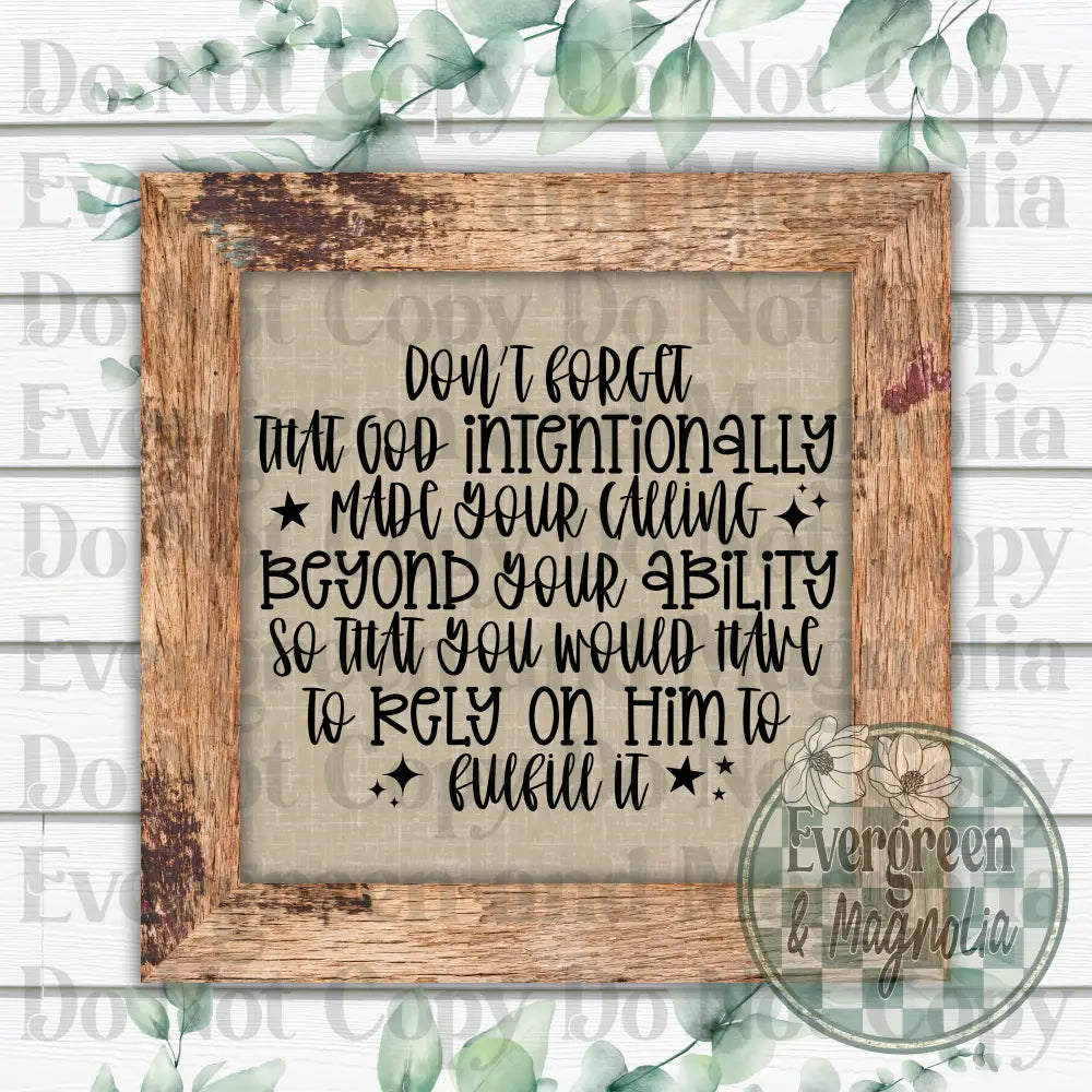 God made your calling (black)