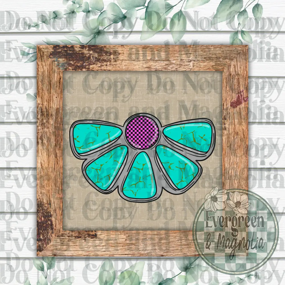 Pink Checkered Turquoise