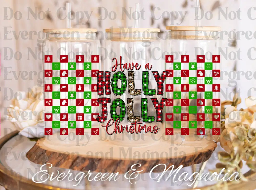 Checkered Holly Jolly