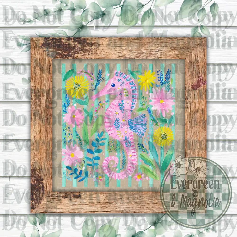 Floral seahorse