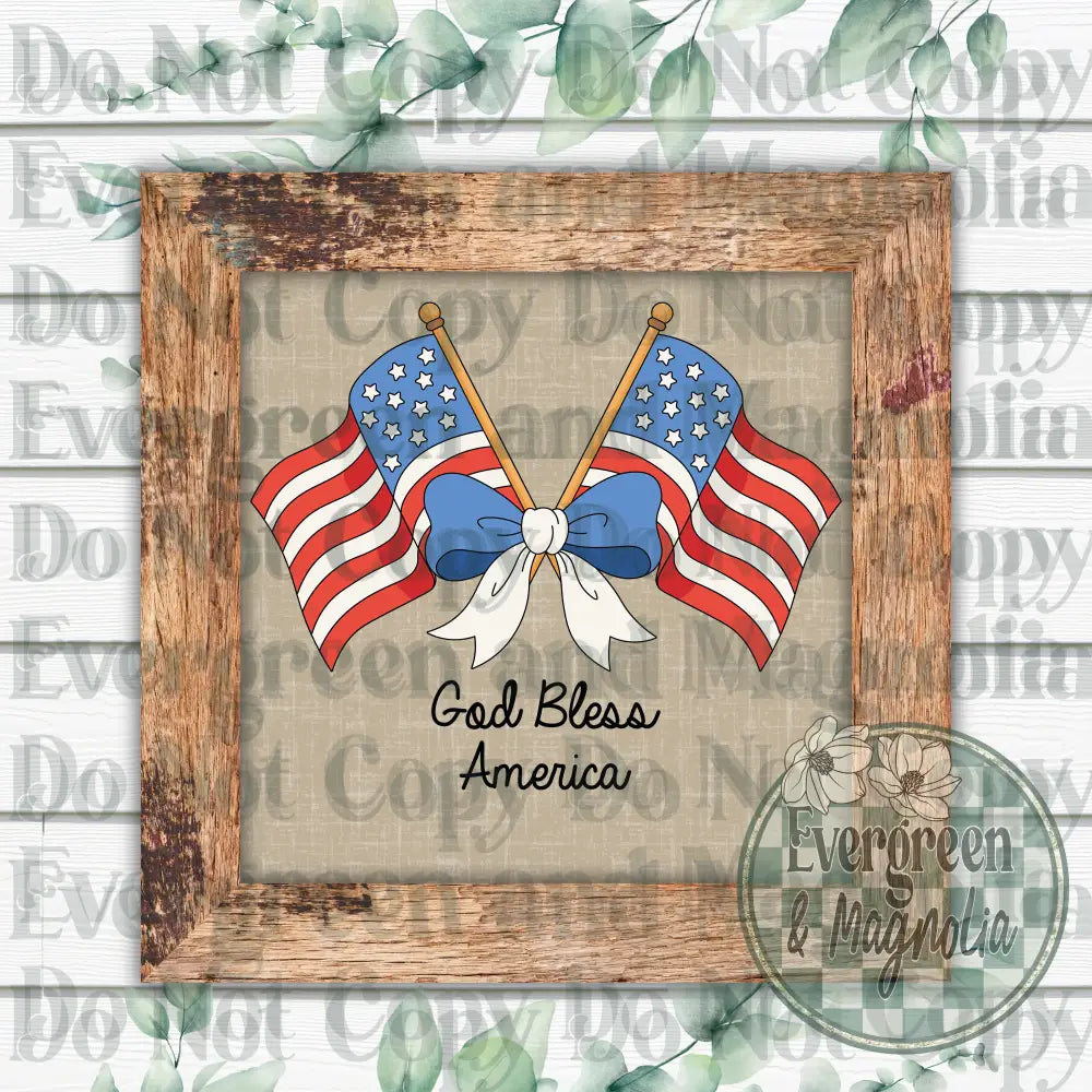 God bless america coquette flags