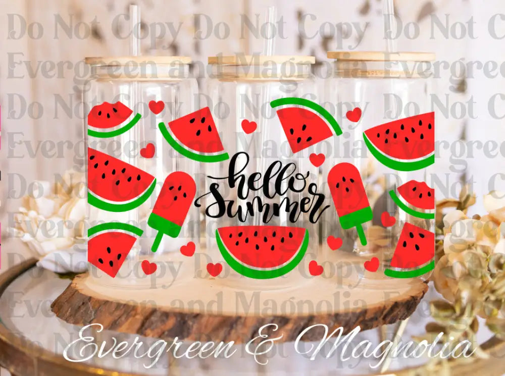 hello summer watermelon libbey