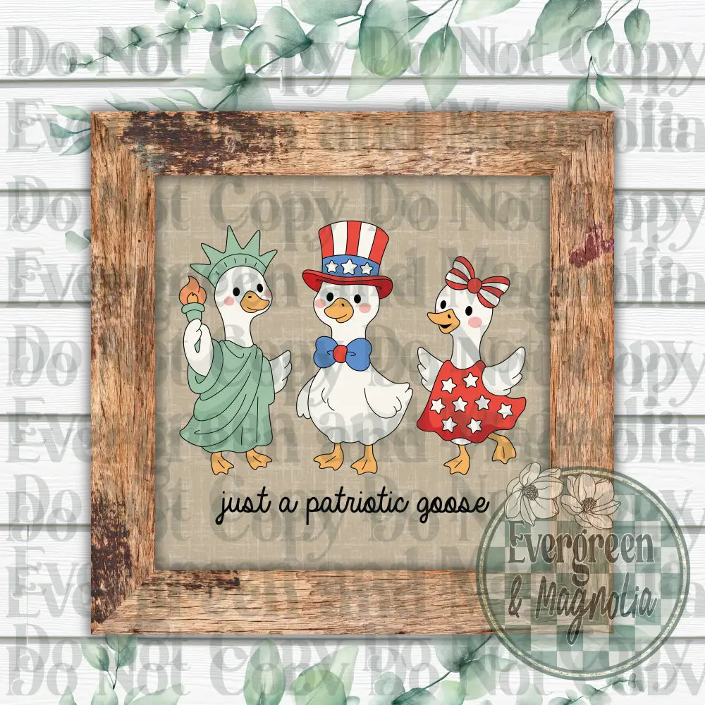 Just a patriotic goose