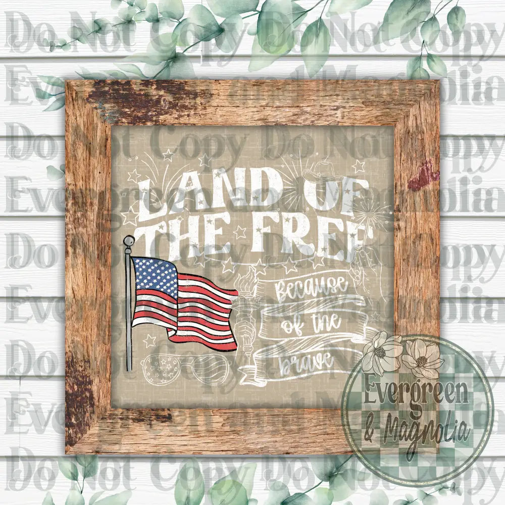 Land of the free (white)