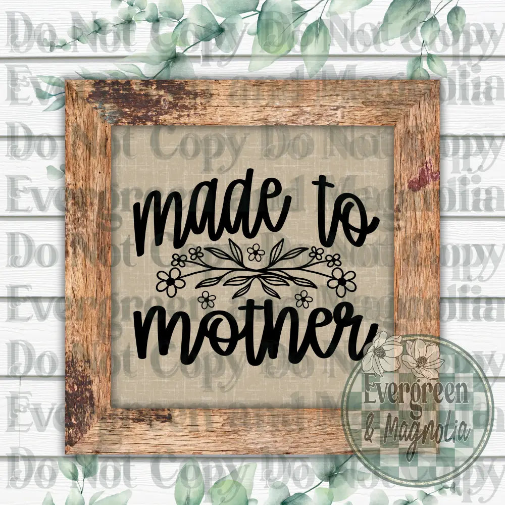 Made to mother (black)