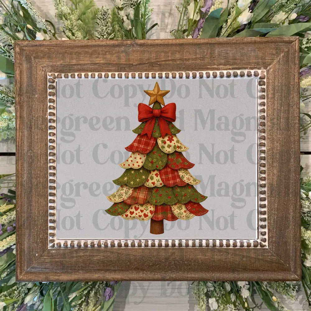 material patchwork tree