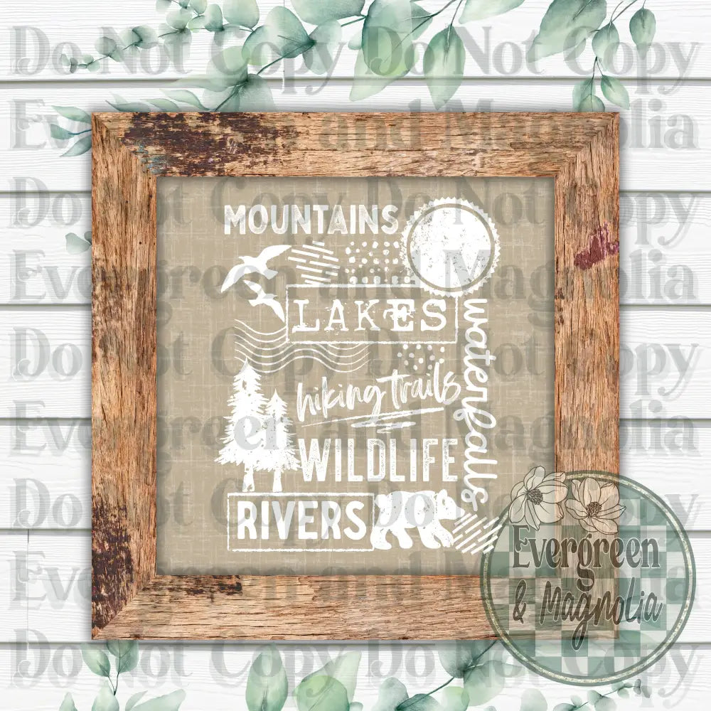 Outdoor collage (white)