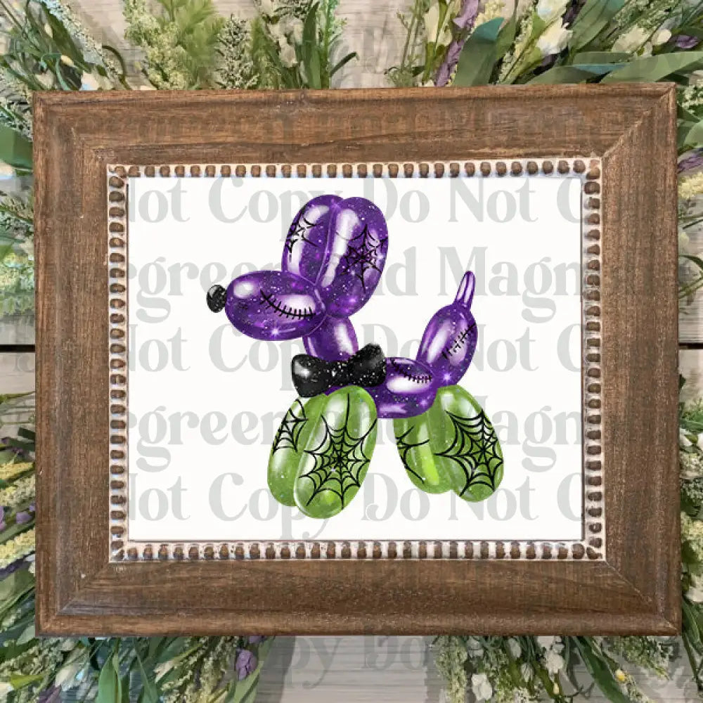 spider bow balloon dog1