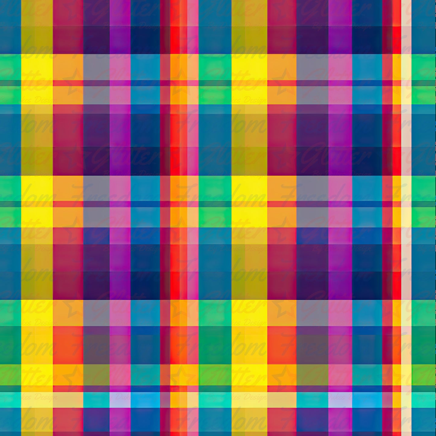 Rainbow Plaid (Printed Vinyl)