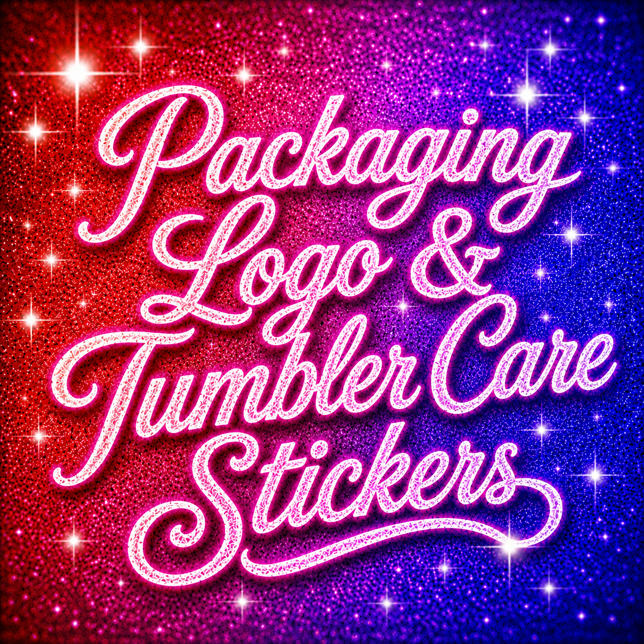 Packaging, Logo & Tumbler Care Stickers