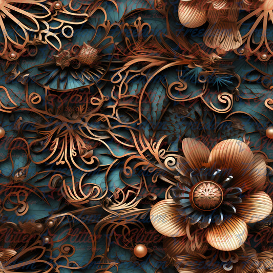 Floral Steampunk 12 (Printed Vinyl)