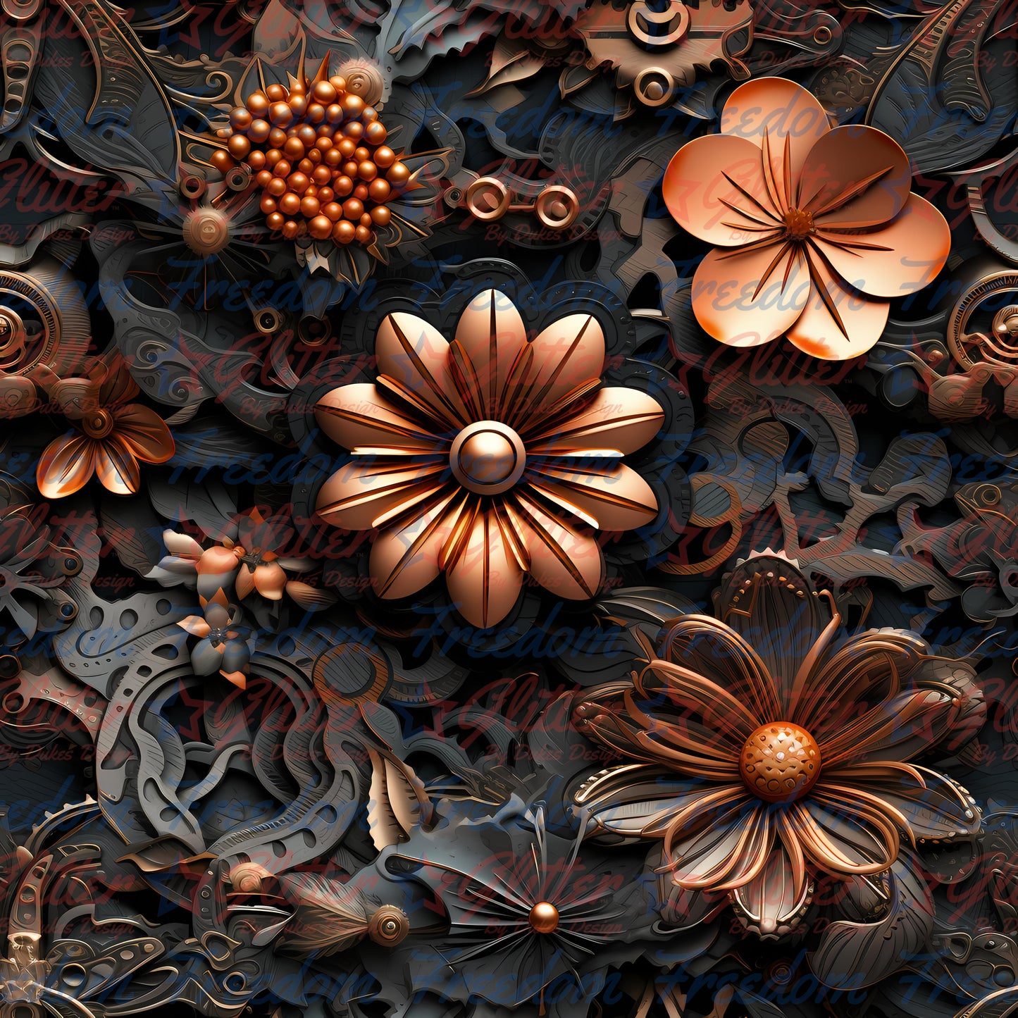 Floral Steampunk 14 (Printed Vinyl)