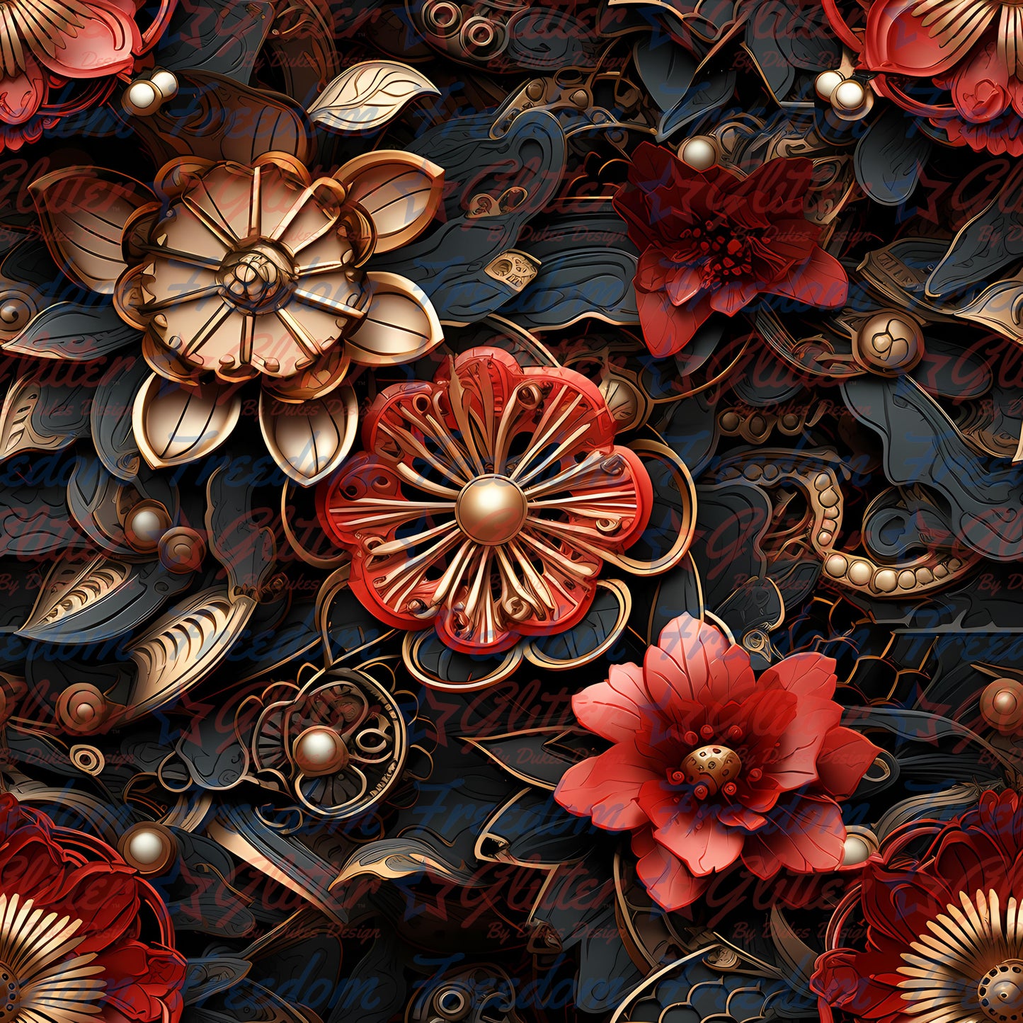 Floral Steampunk 23 (Printed Vinyl)