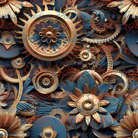 Floral Steampunk 4 (Printed Vinyl)