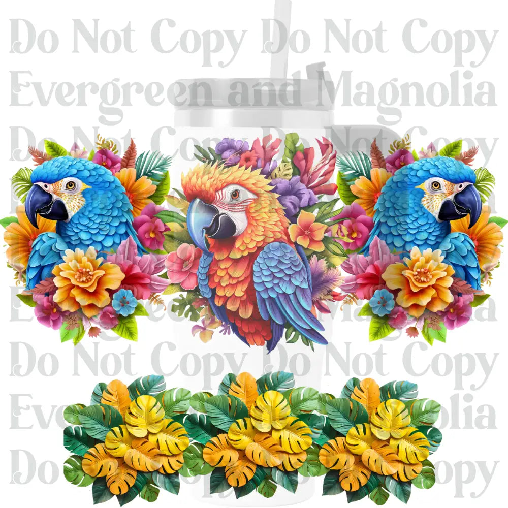 3D Parrot trio