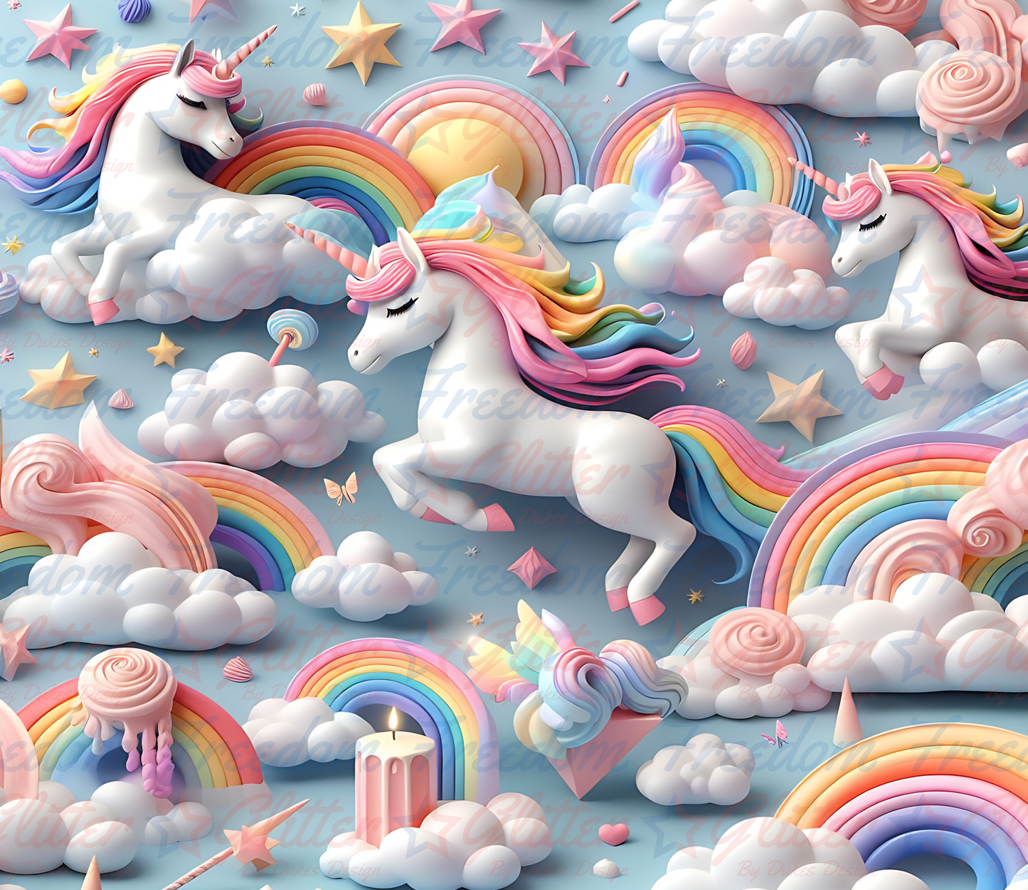 3D Unicorn 1 (Sublimation)