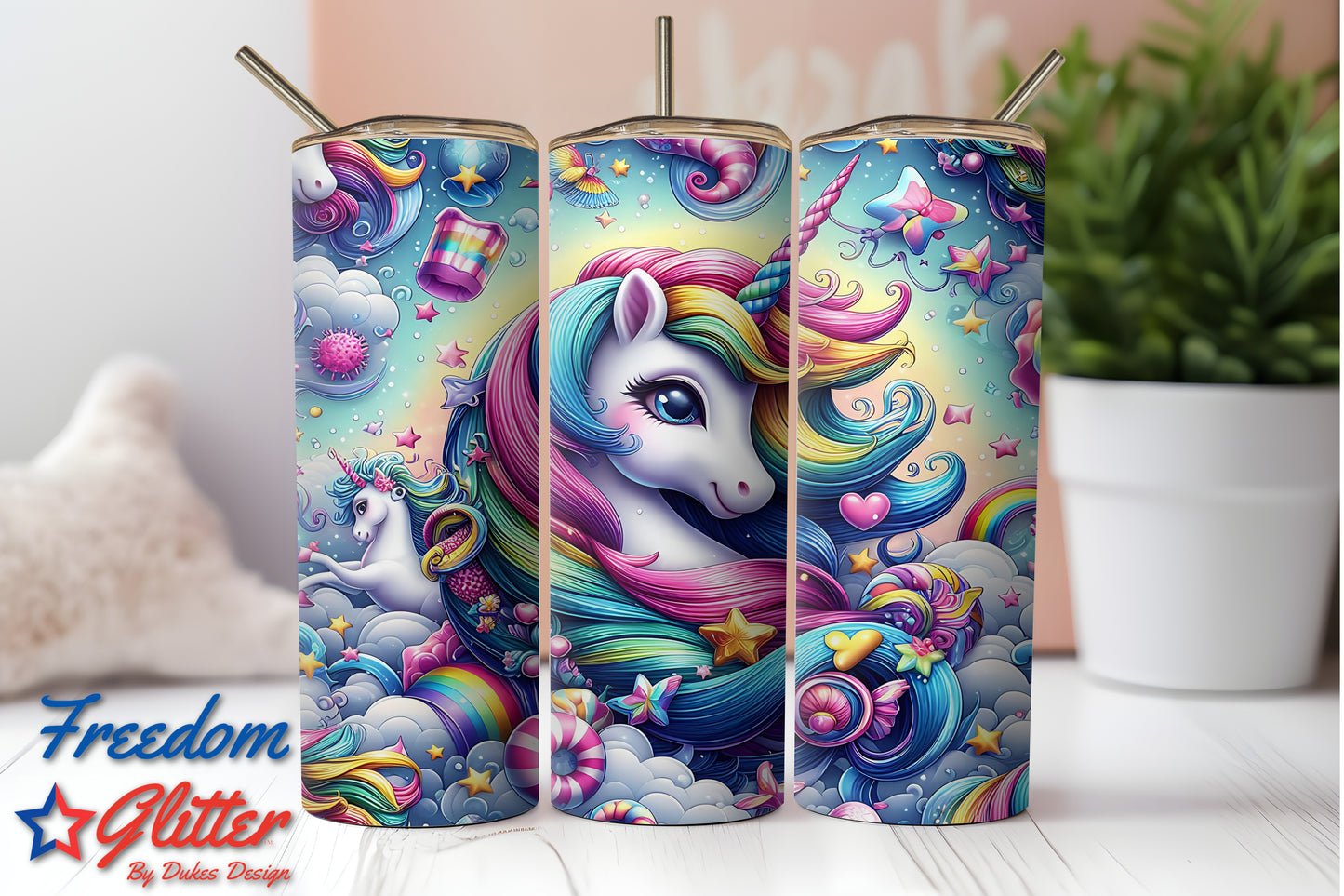 3D Unicorn 2 (Sublimation)