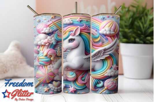 3D Unicorn 4 (Printed Vinyl)
