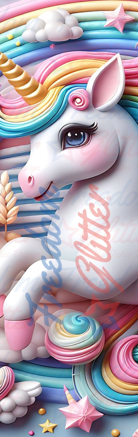 3D Unicorn 4 Pen Wrap (Vinyl)