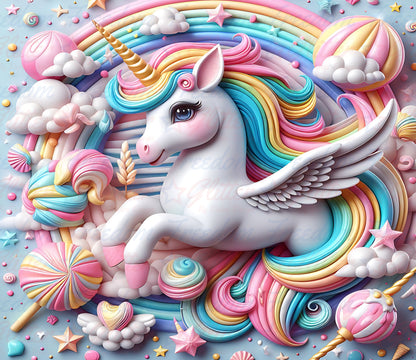 3D Unicorn 4 (Printed Vinyl)