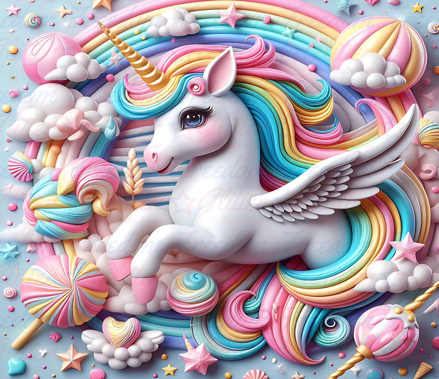 3D Unicorn 4 (Sublimation)