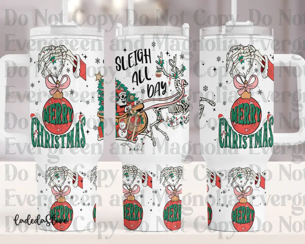 Sleigh all Day christmas skelly