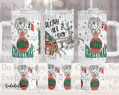 Sleigh all Day christmas skelly