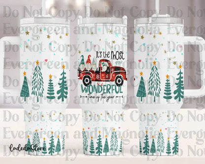 It's the most wonderful time of the year truck and trees
