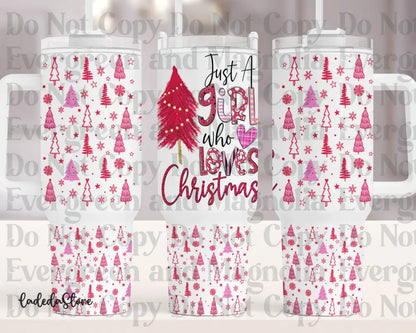 Just a girl who loves christmas pink trees