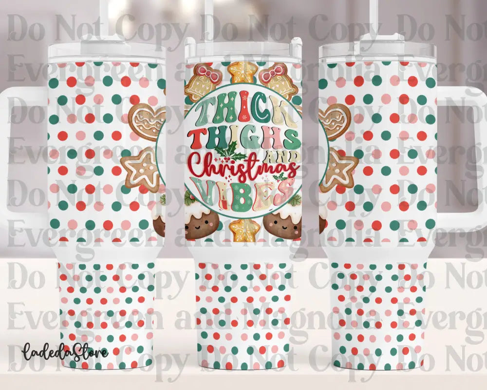 Thick thighs christmas vibes Dots