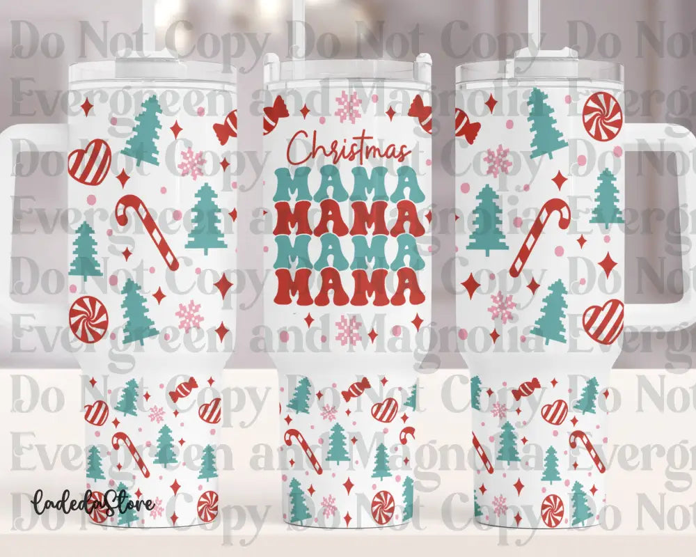 Christmas mama green-red-pink