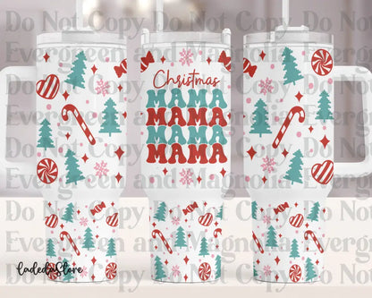 Christmas mama green-red-pink