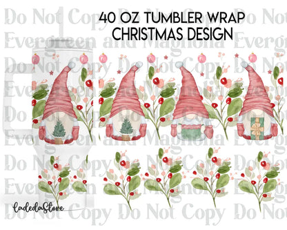 Floral gnomes with Christmas gifts