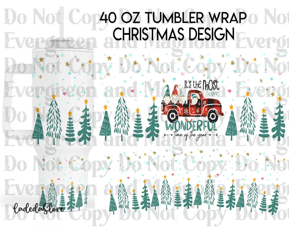 It's the most wonderful time of the year truck and trees