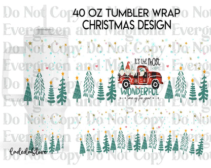It's the most wonderful time of the year truck and trees