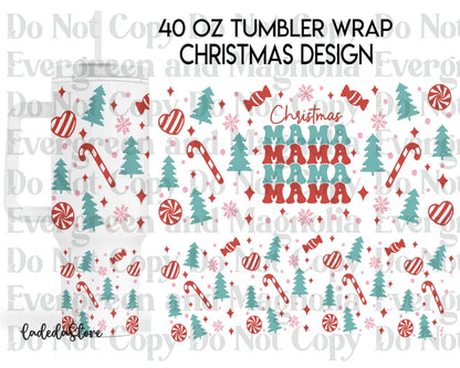 Christmas mama green-red-pink