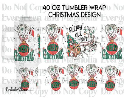 Sleigh all Day christmas skelly
