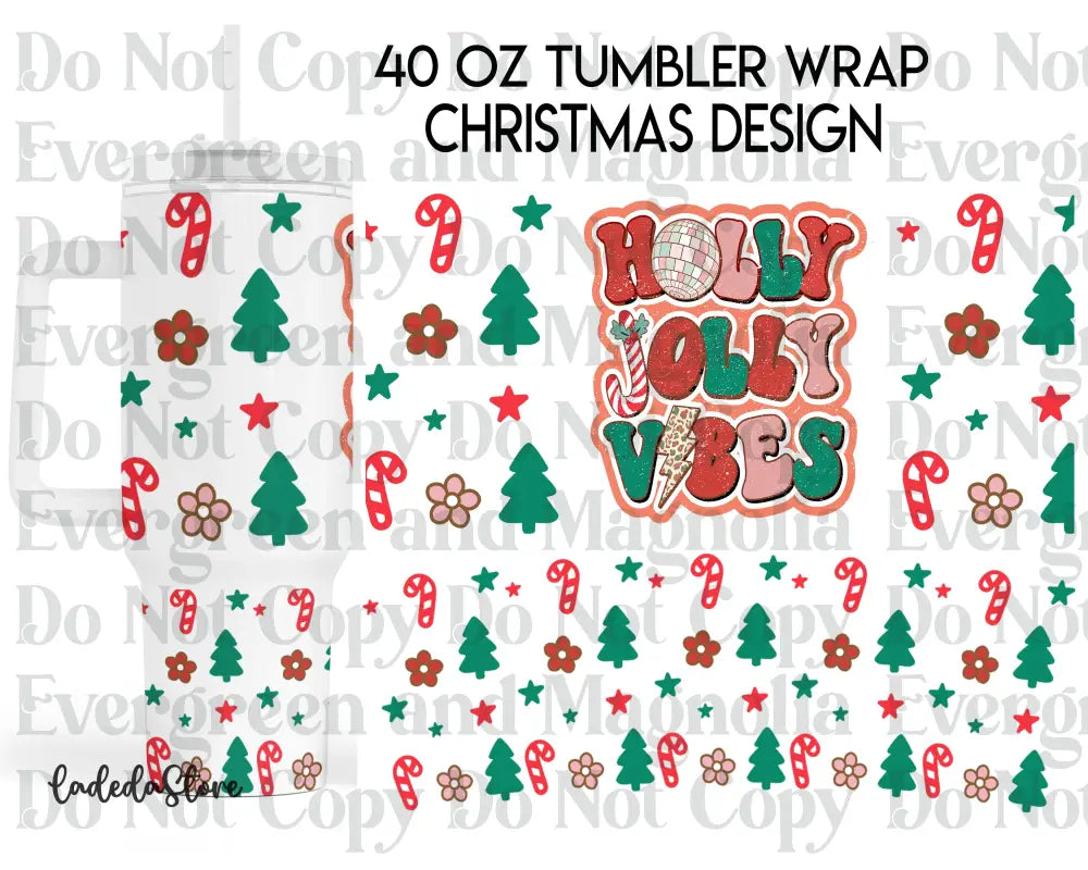 Holly Jolly Vibes Sticker