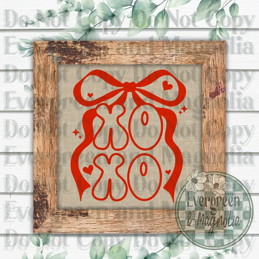 Xoxo single color bow red