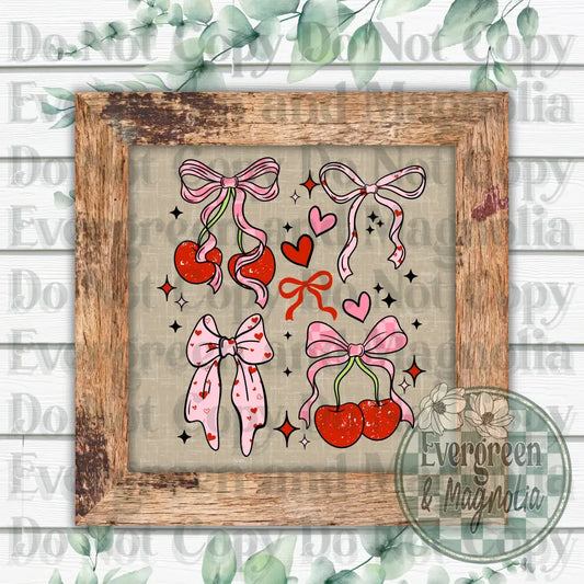 Cherry bow collage