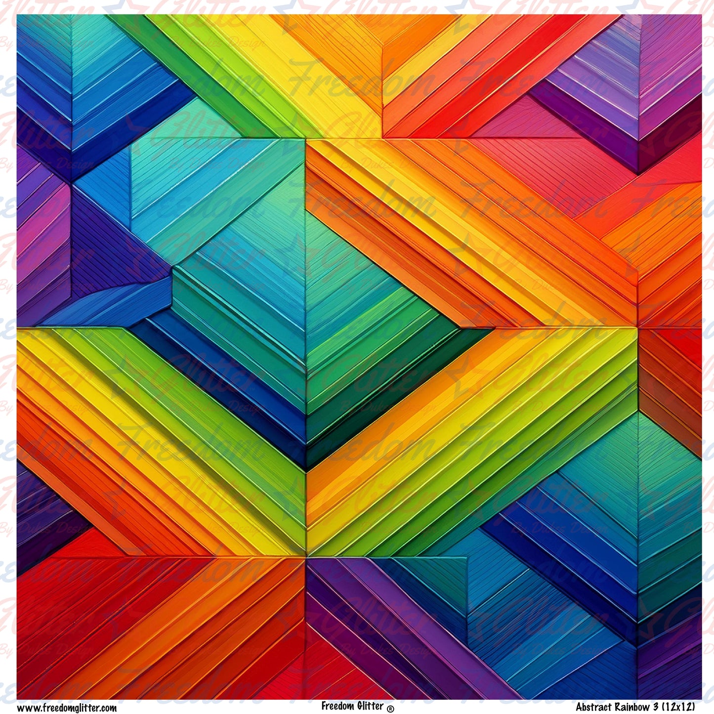 Abstract Rainbow 3 (Printed Vinyl)