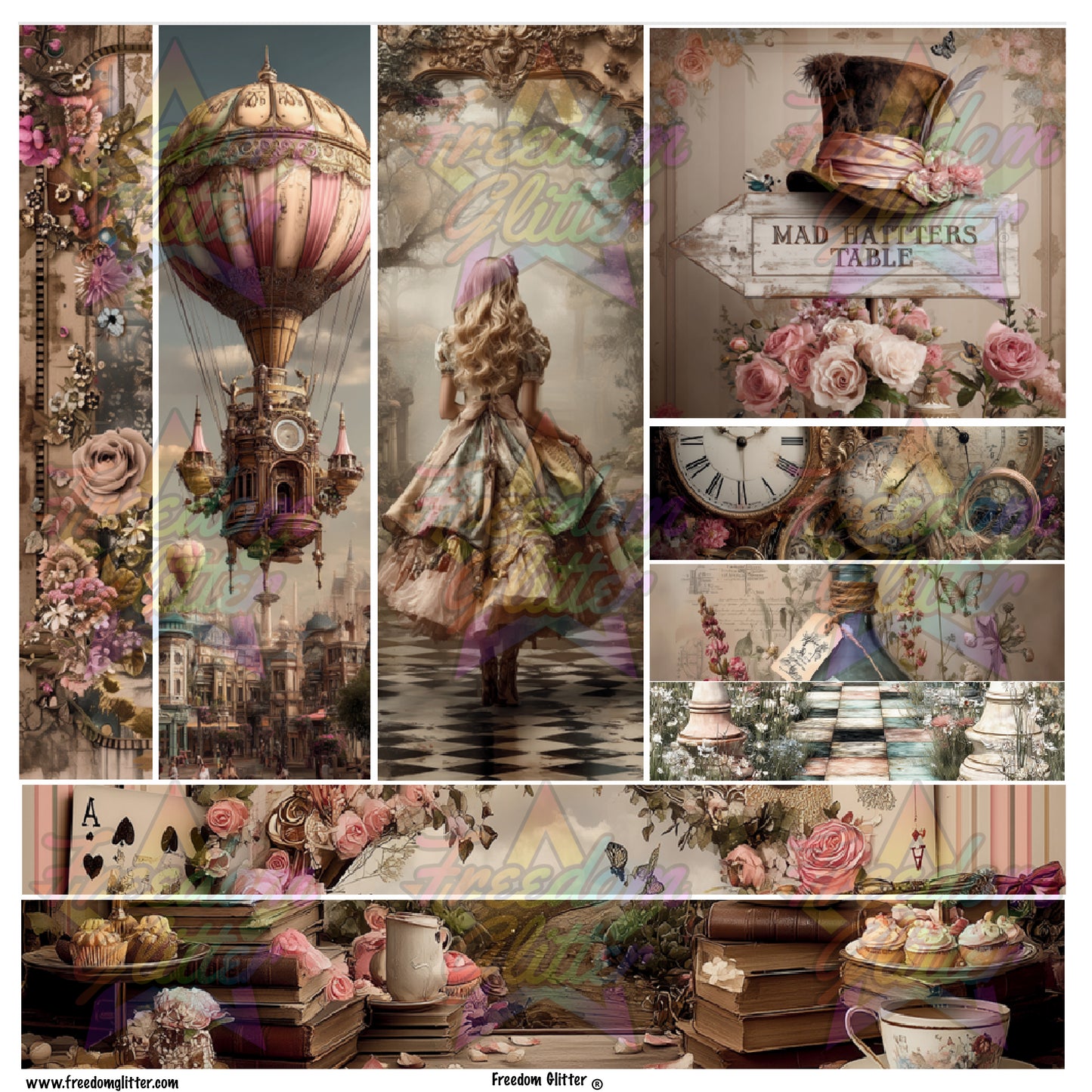 Mixed Image Sheet - Alice 1 (Printed Vinyl)